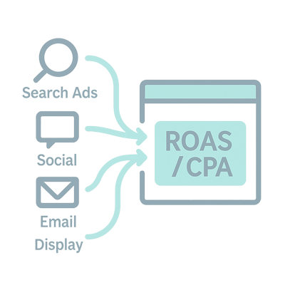 Channels and ROAS diagram